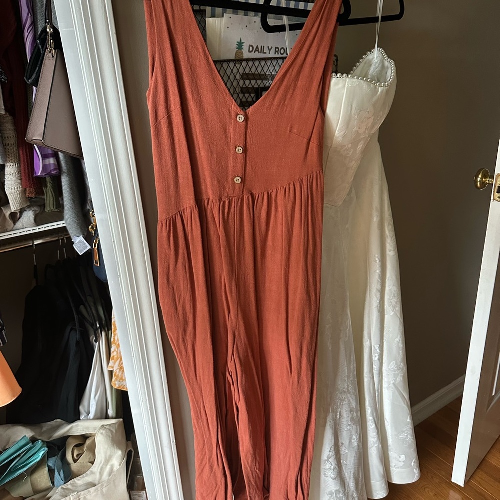 Petal & Pup Carson Jumpsuit Rust